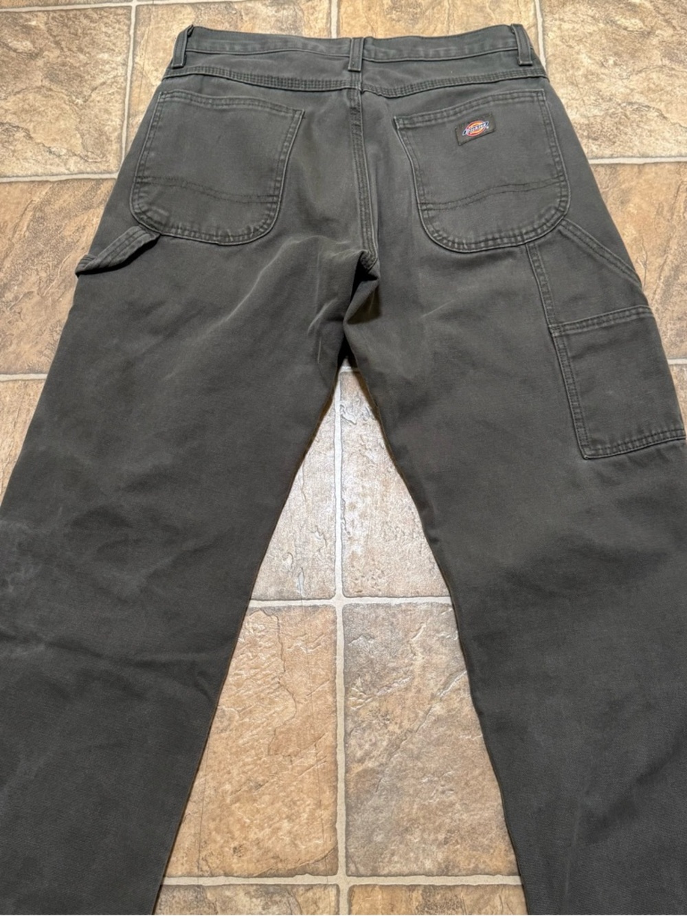 Dickies Men's Black Carpenter Pants - Durable Work faded green